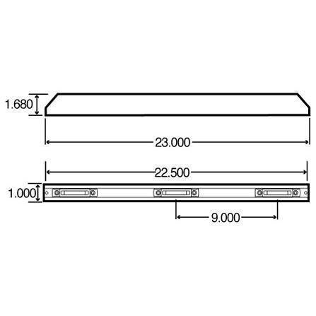 Yellow Rectangular LED Identification Bar Light 12V S117
