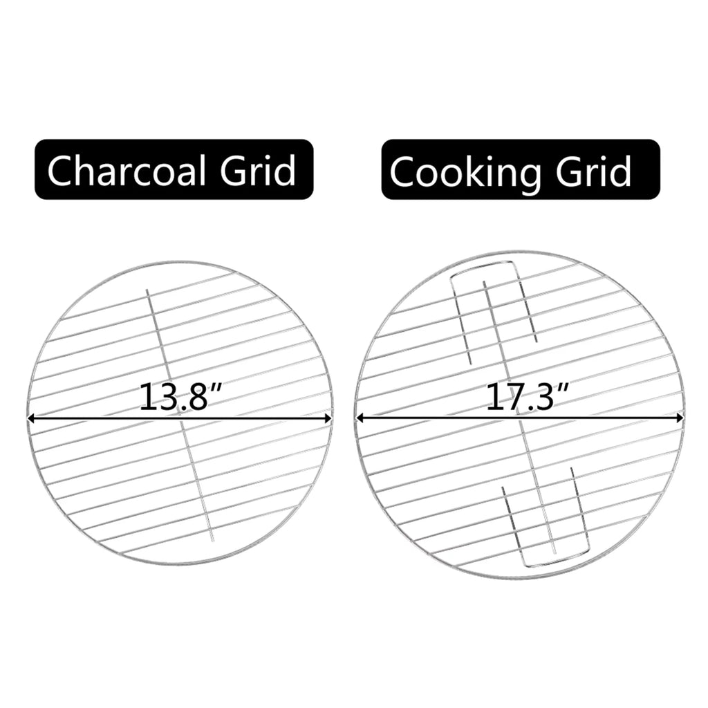 Charcoal Smoker Steel BBQ Grill F548449