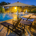9FT Solar LED Patio Umbrella M3621
