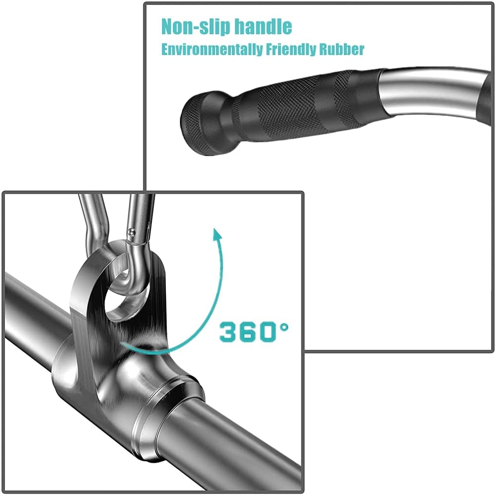 Silver LAT Pull Down Bar Cable Machine Attachment O32008