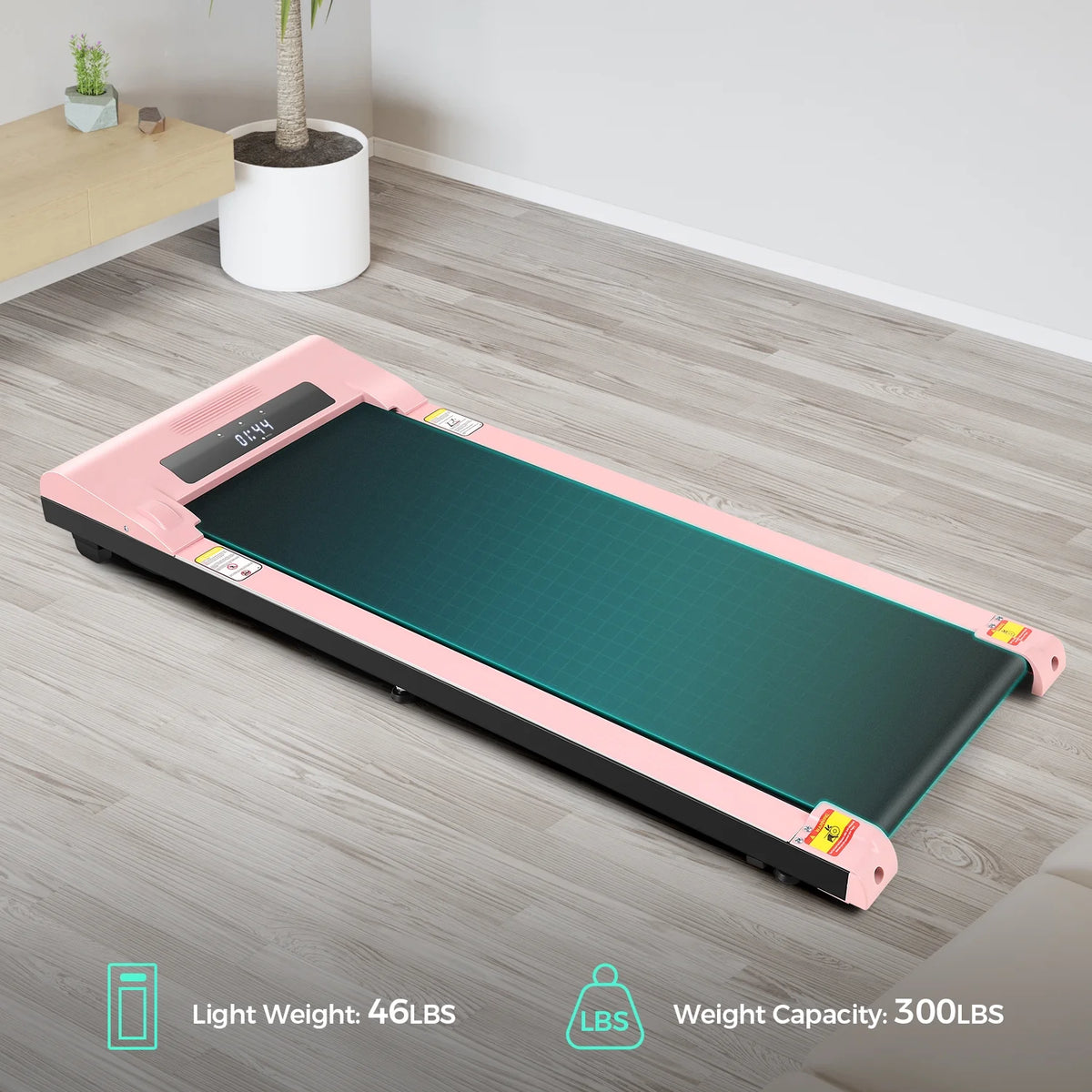 Pink Walking Pad Under Desk Treadmill X91298