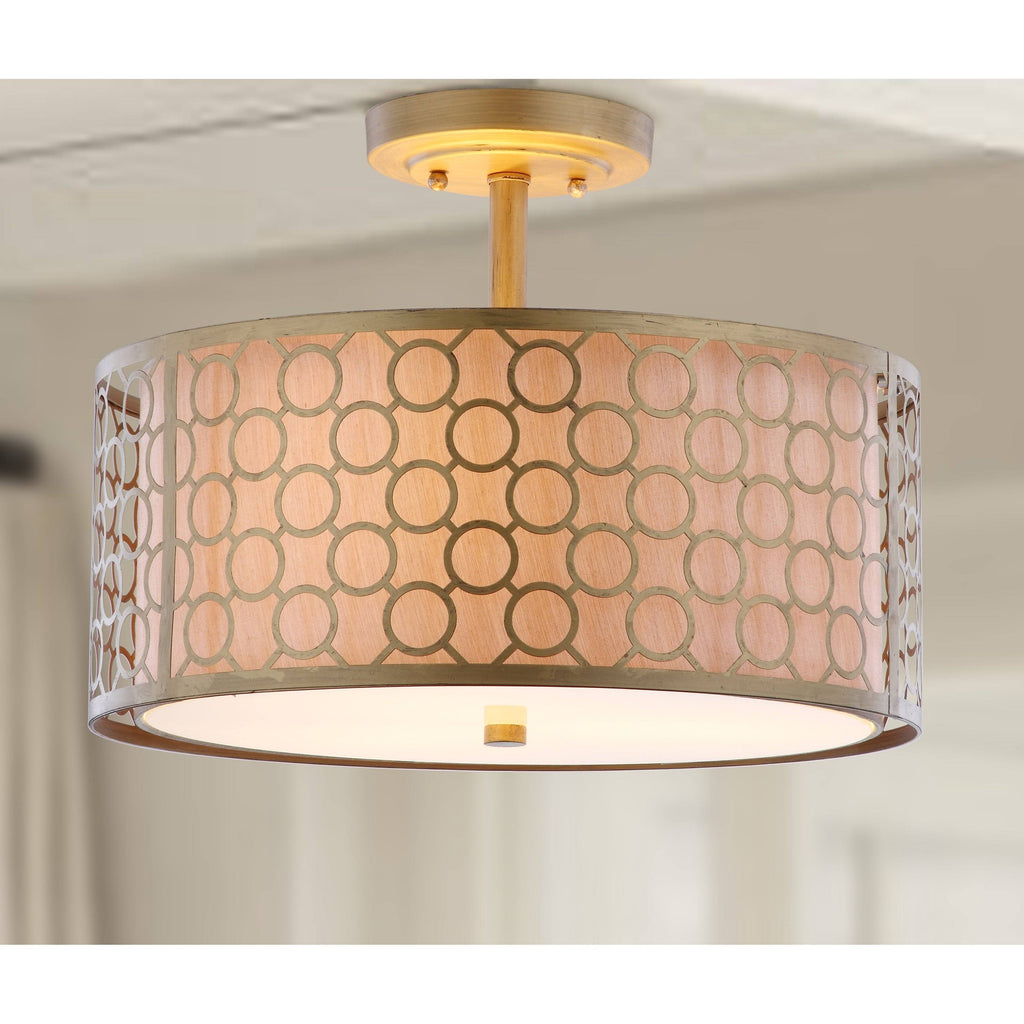 Antique Gold Semi Flush Light P50516