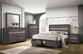 Gray King Size Solid Wood Bedroom Furniture 4pc Set B321