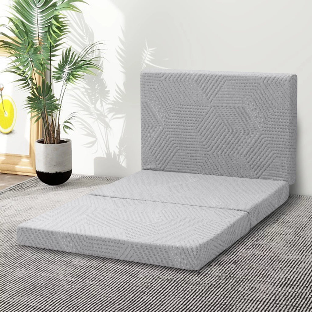 4 Inch Tri Folding Memory Foam Mattress Queen D943