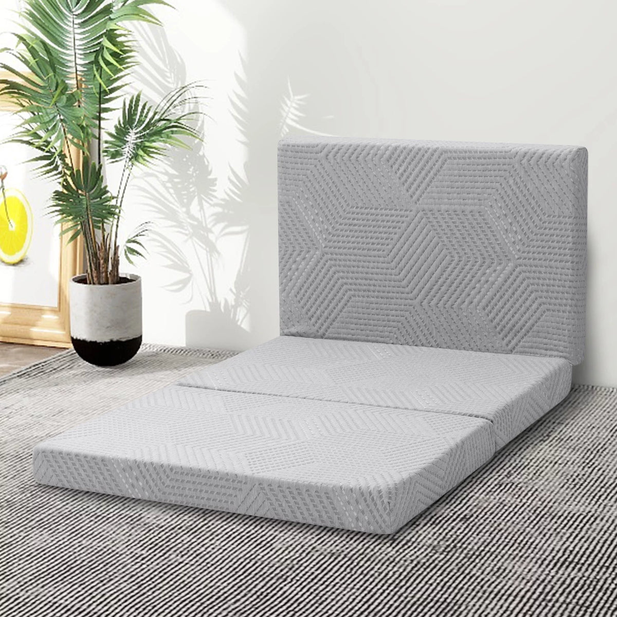 4 Inch Tri Folding Memory Foam Mattress Queen D943