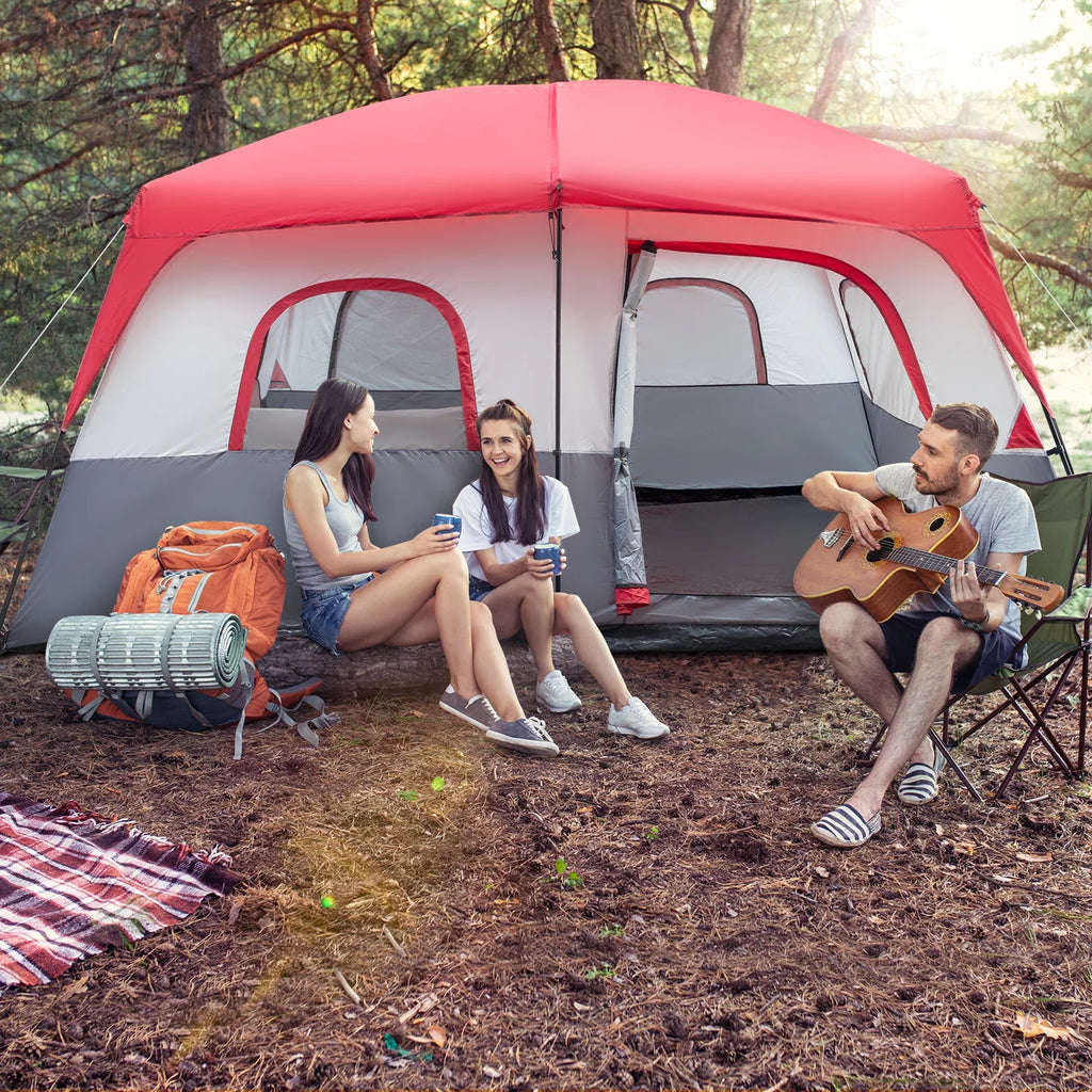 14 Person Cabin Tent with Dividers Curtain O437199
