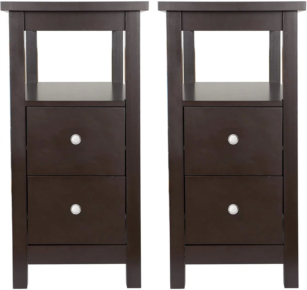 Side End Table Set of 2 Narrow T157