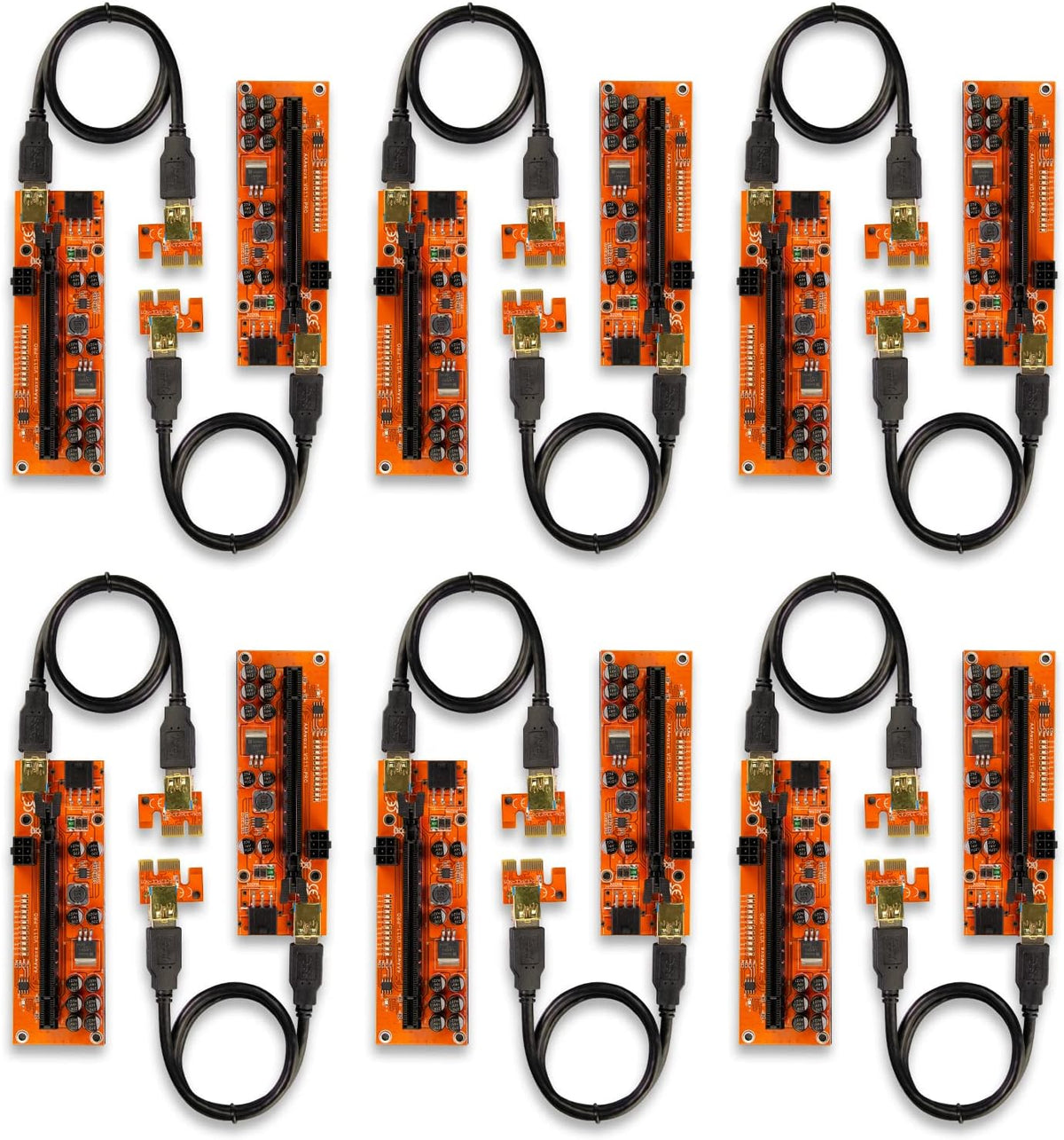 PCIE Riser 1x to 16x Graphic Extension 60cm USB 3.0 Cable Pack of 12 K585105