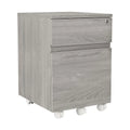 Grey Two Drawer Vertical Filing Cabinet with Lock J92580