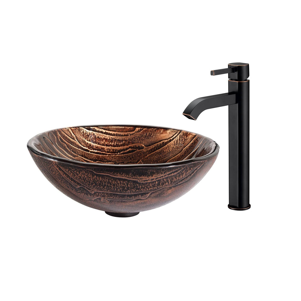Glass Vessel Sink and Faucet O413384