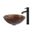 Glass Vessel Sink and Faucet O413384