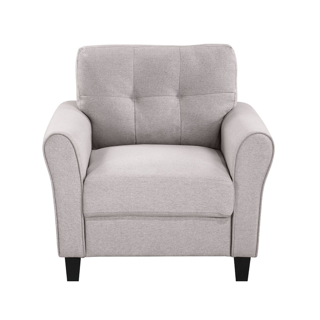 Light Grey-Blue Sofa Set with Armchair, Loveseat and 3-Seat Sofa L239