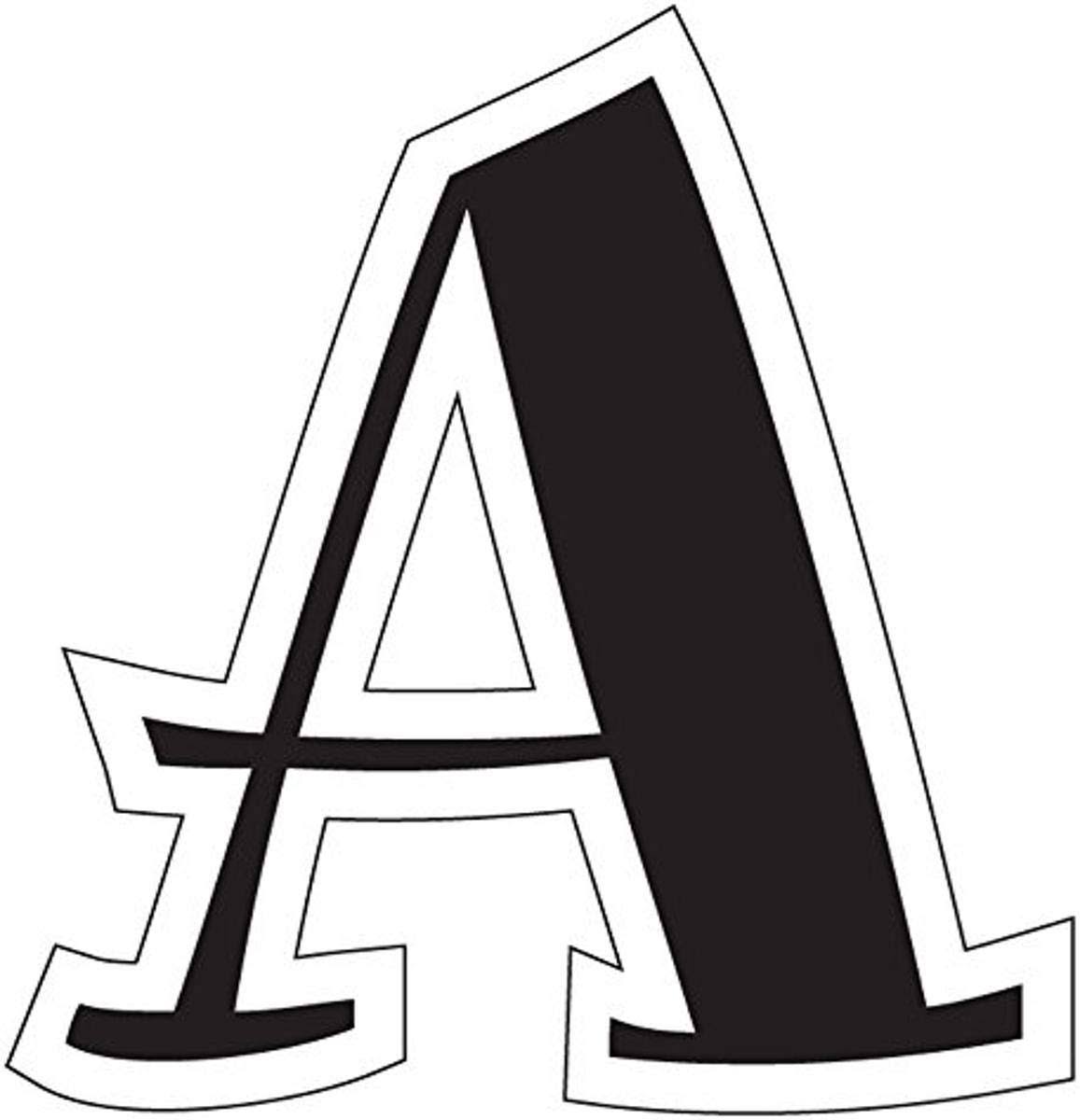 Letters Black 4 O370