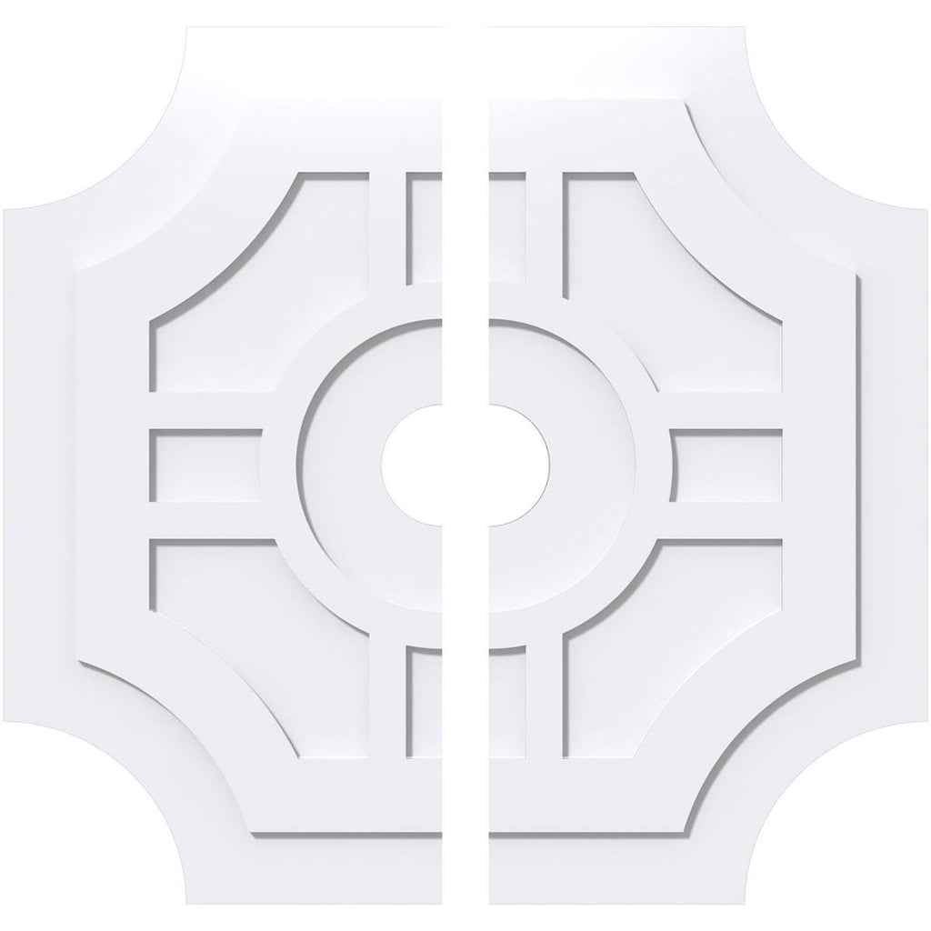 Contemporary PVC Ceiling Medallion (36x22OD x 5x22ID x 12x22C - Two Piece) D2565