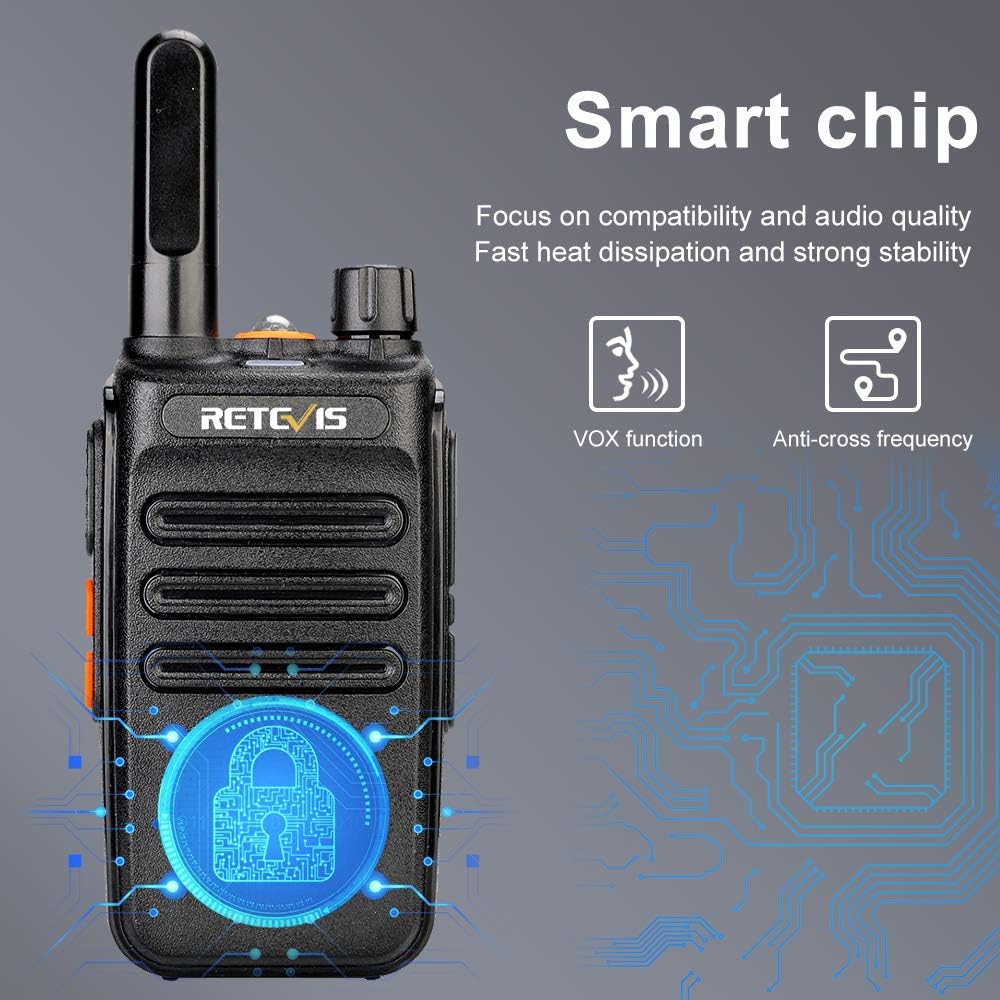 Walkie Talkie 6 Pack, Two Way Radios with Flashlight Z7508