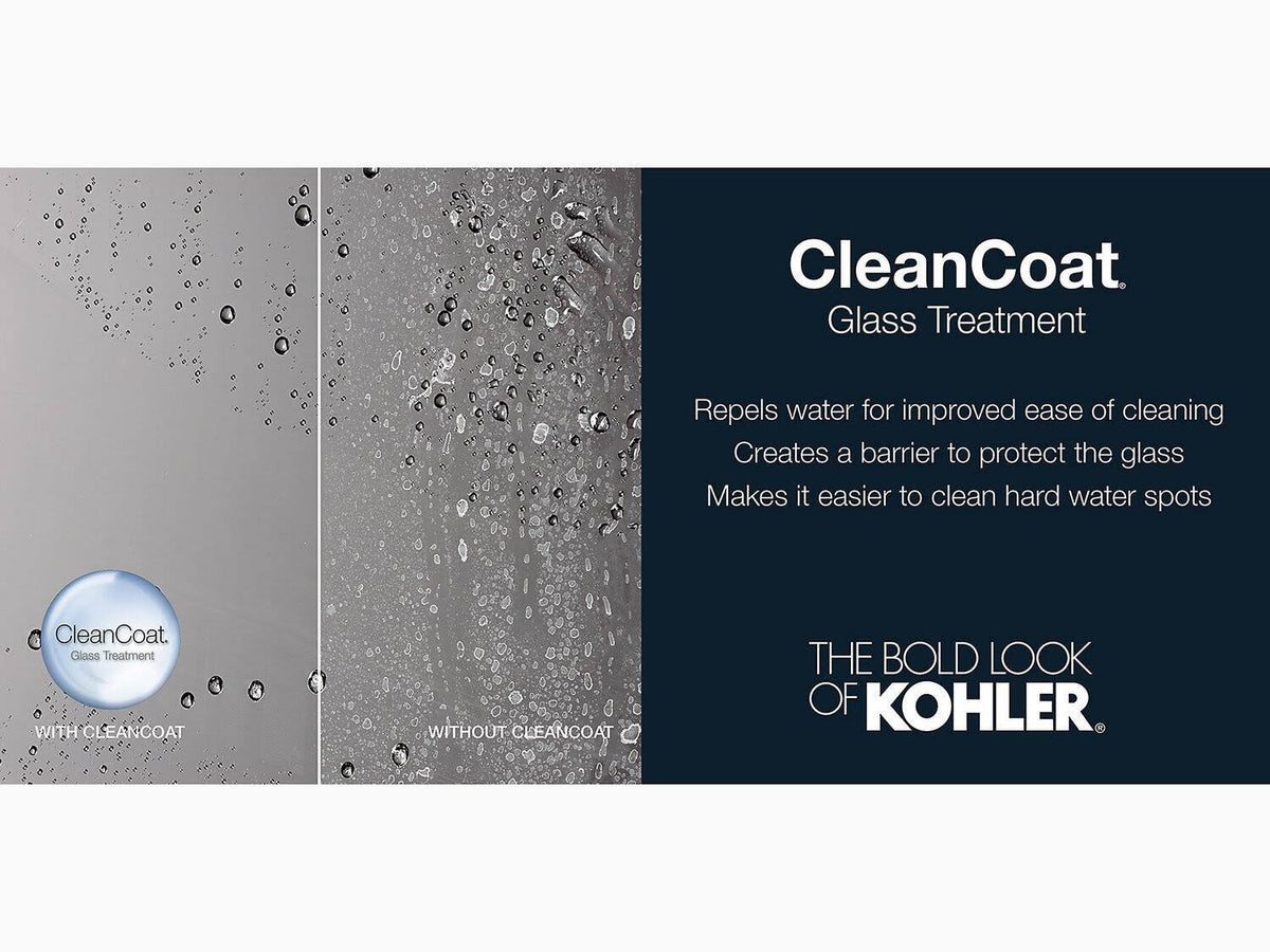 Frameless Sliding Shower Door with Crystal Clear Glass, Anodized Brushed Bronze P981