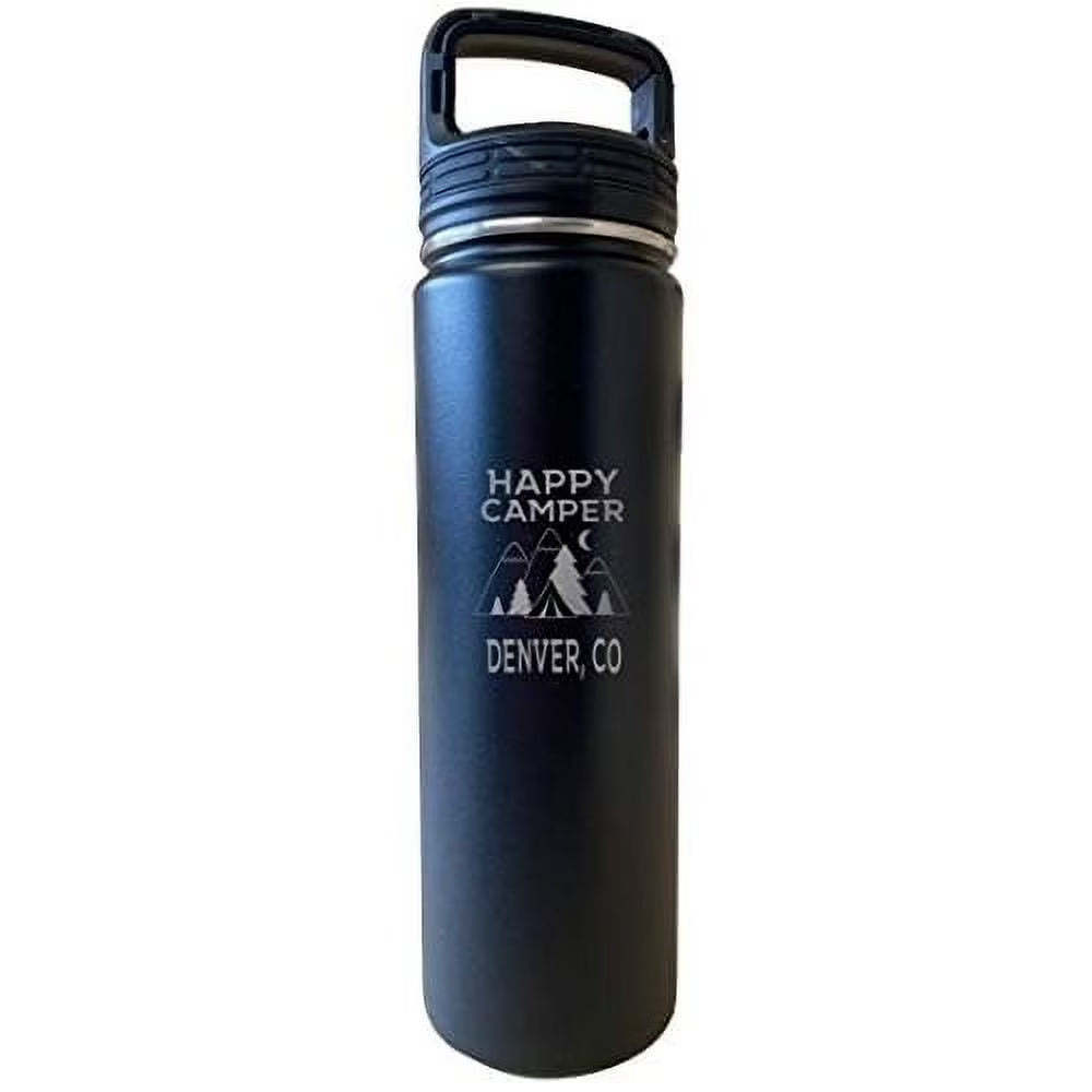 32 Oz Engraved Black Insulated Stainless Steel Water Bottle Tumbler O73913