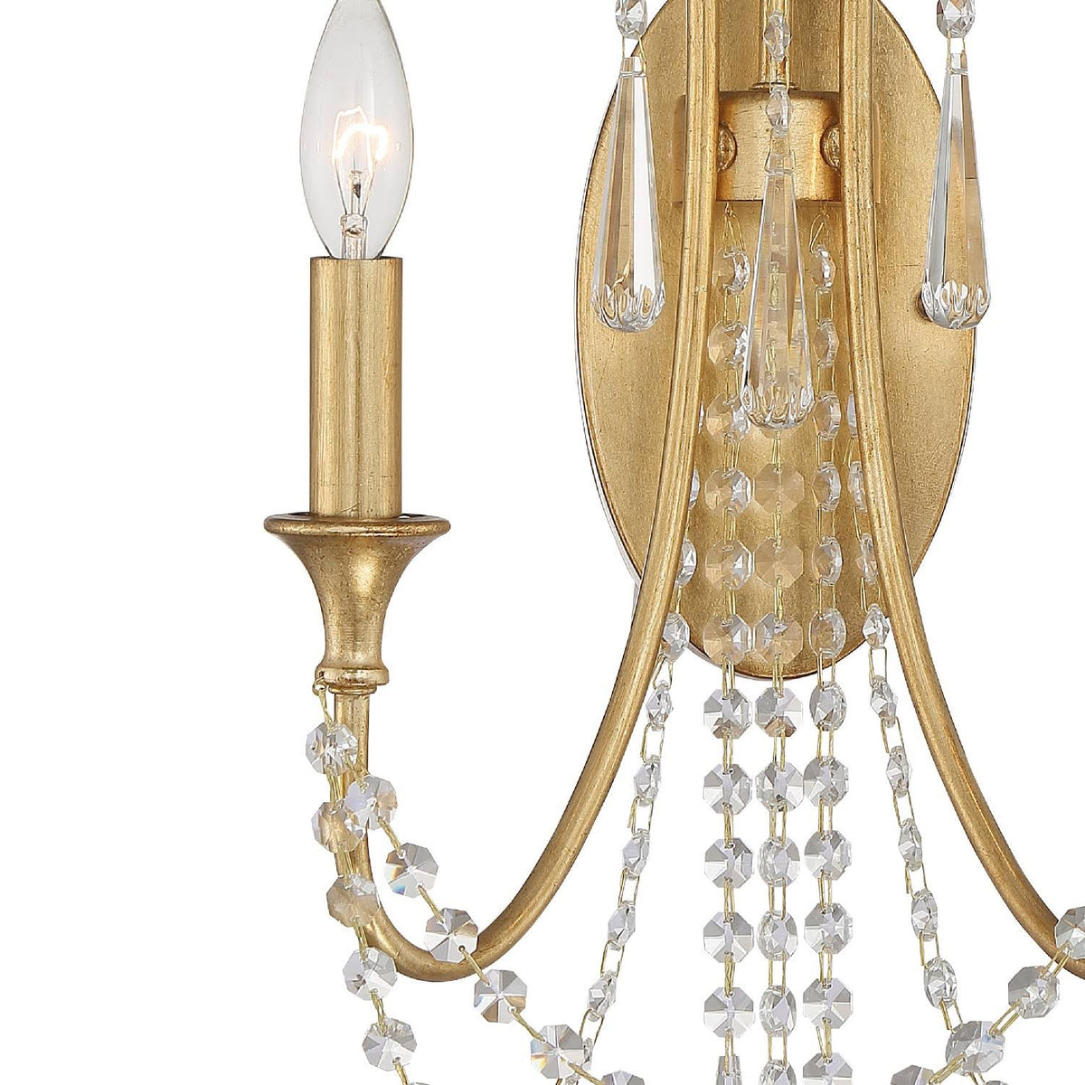 2 Light Antique Gold Wall Mount K2181