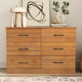 6 Drawers Amber Walnut Dresser E752