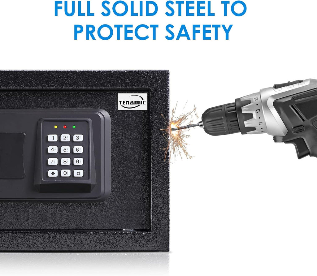 Black Solid Alloy Steel Electronic Security Safe Box F96106