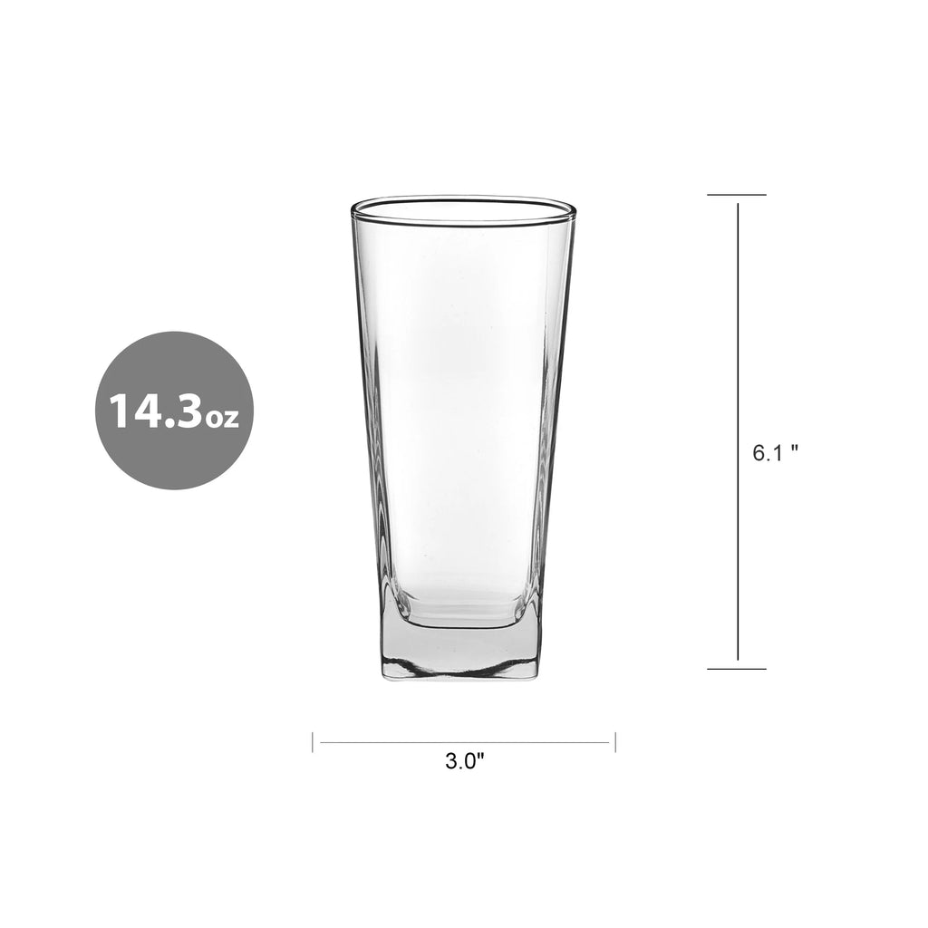 Drinking Glasses, 14.4 oz, Set of 8 N151