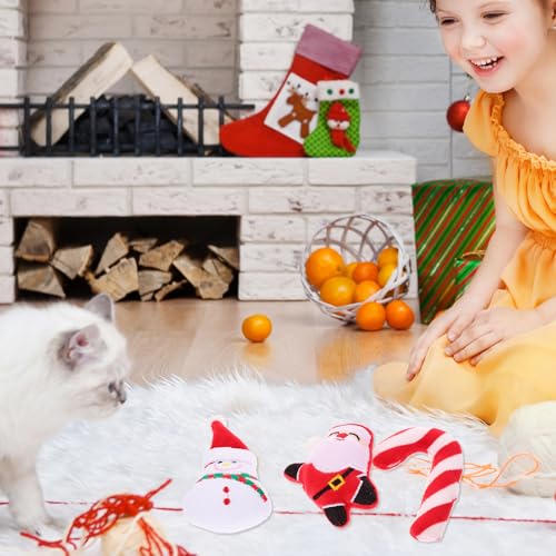 6pcs Christmas Catnip Plush Cat Chew Toy C981914