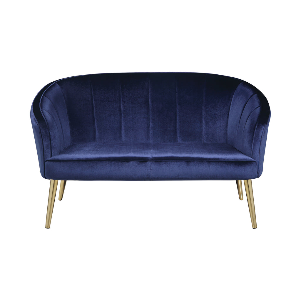 Blue Upholstered Accent Settee O5991