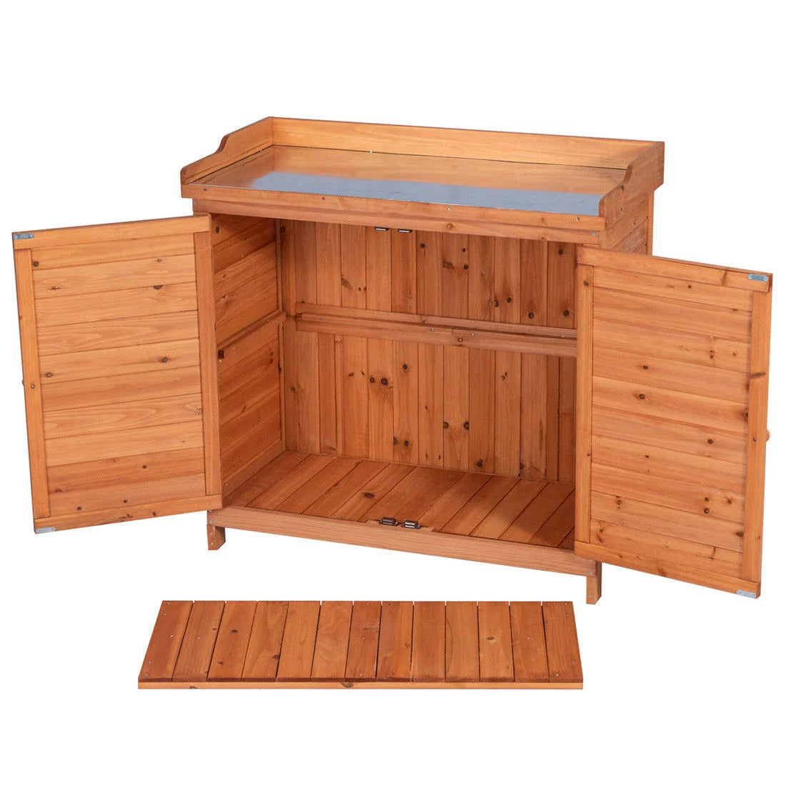 Wooden Potting Bench Storage Box O7775