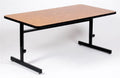 Adjustable Height Computer Station Office Table, Black Y7498