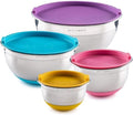 4-Piece Stainless Steel Mixing Bowls with Lids G647370