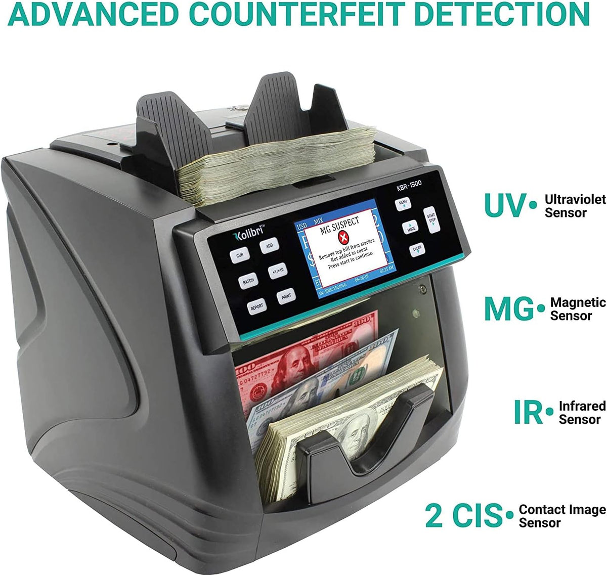 Mixed Denomination Money Counter Machine with Counterfeit Detection S604