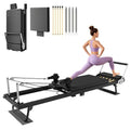 Black Foldable Pilates Reformer Machine with Jump Board, 500 lbs Capacity K364441