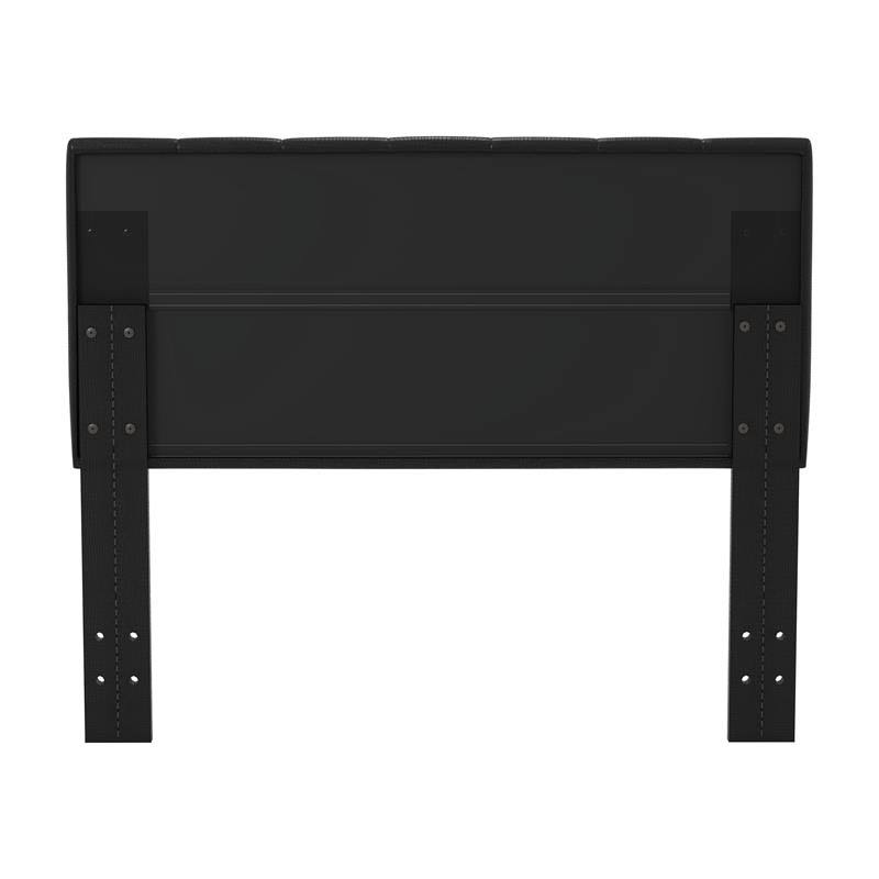Black Faux Leather Full Queen Headboard I285