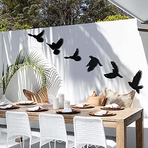 Black Birds Metal Wall Decor Set of 6 V202755
