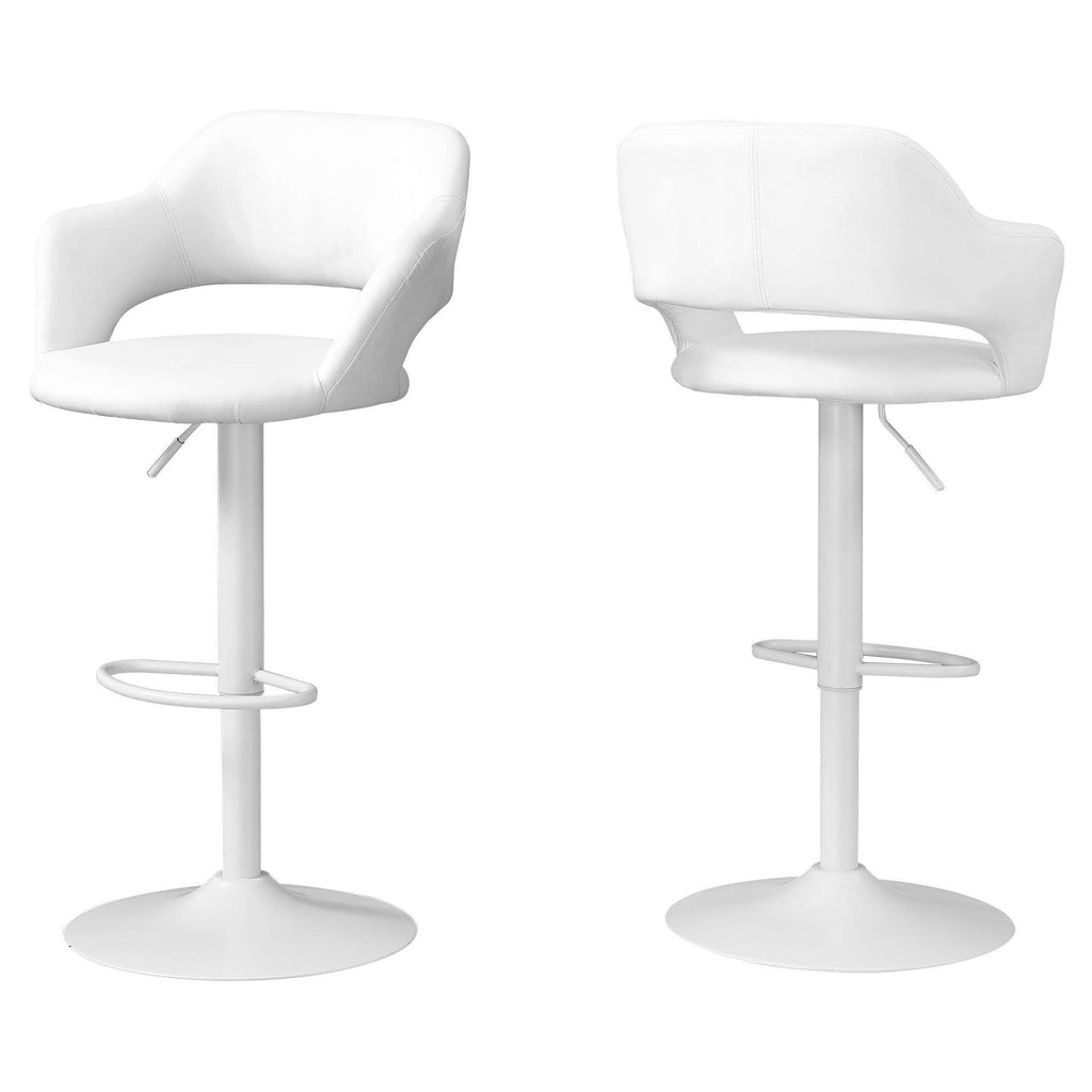 White Solid Wood MDF Barstool P556407