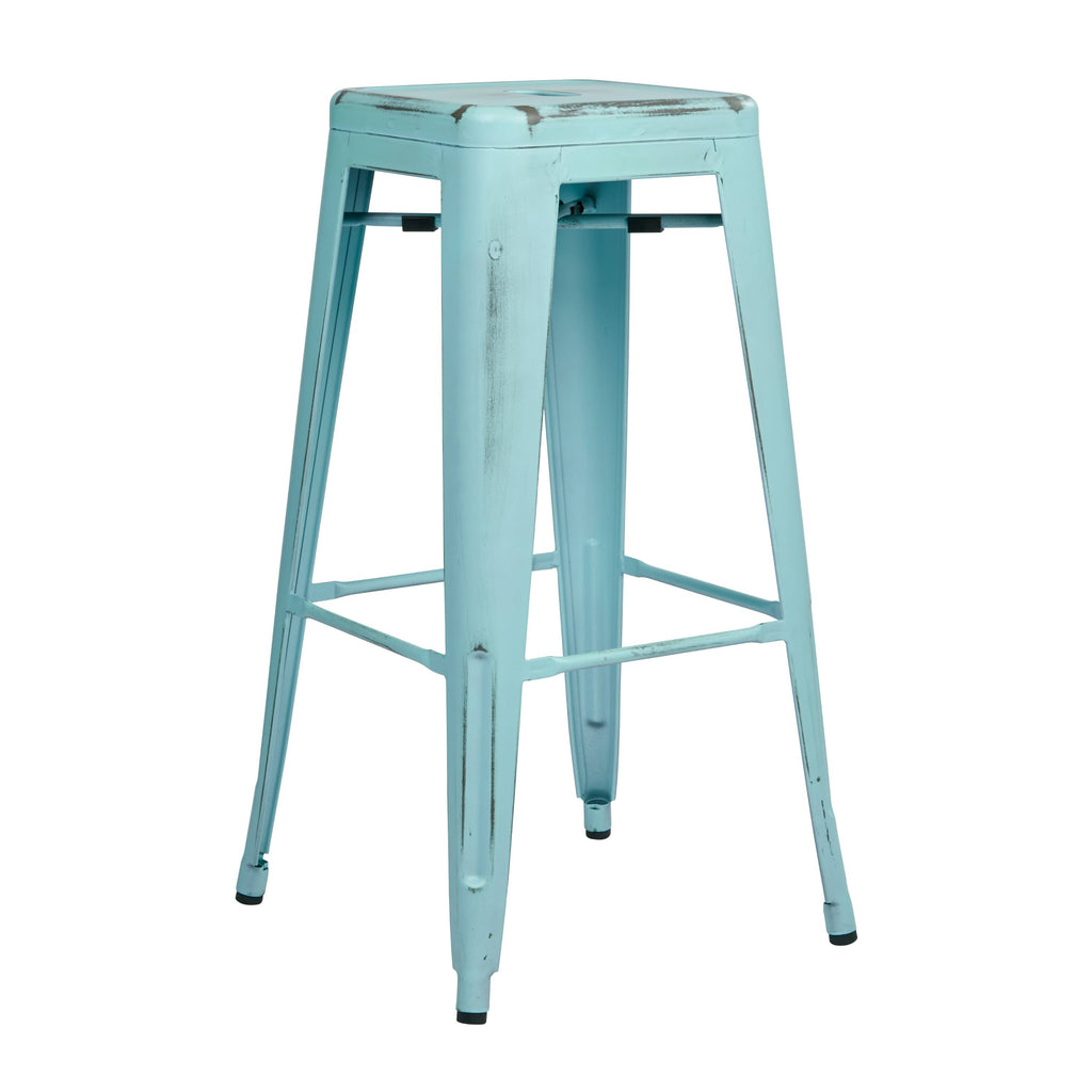 Antique Pink Metal Barstool 2-Pack R128