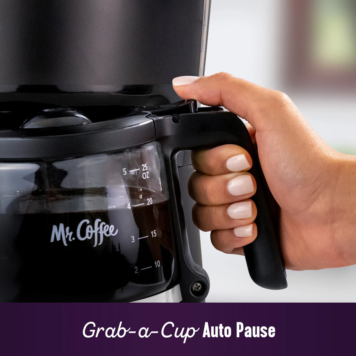 5-Cup Programmable Coffee Maker, 25 oz. Mini Brew, Black X892685