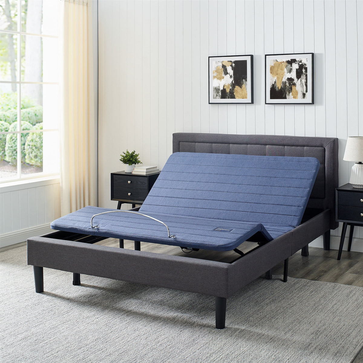 Queen Adjustable Metal Platform Bed Base with Wireless Remote Control R3867