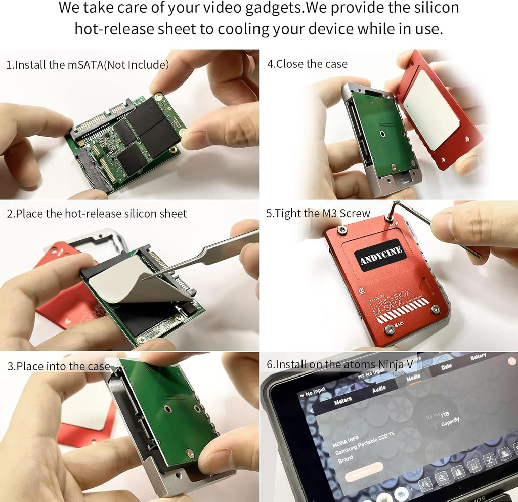 mSATA SSD Case with mSATA to SATA Adapter X411370