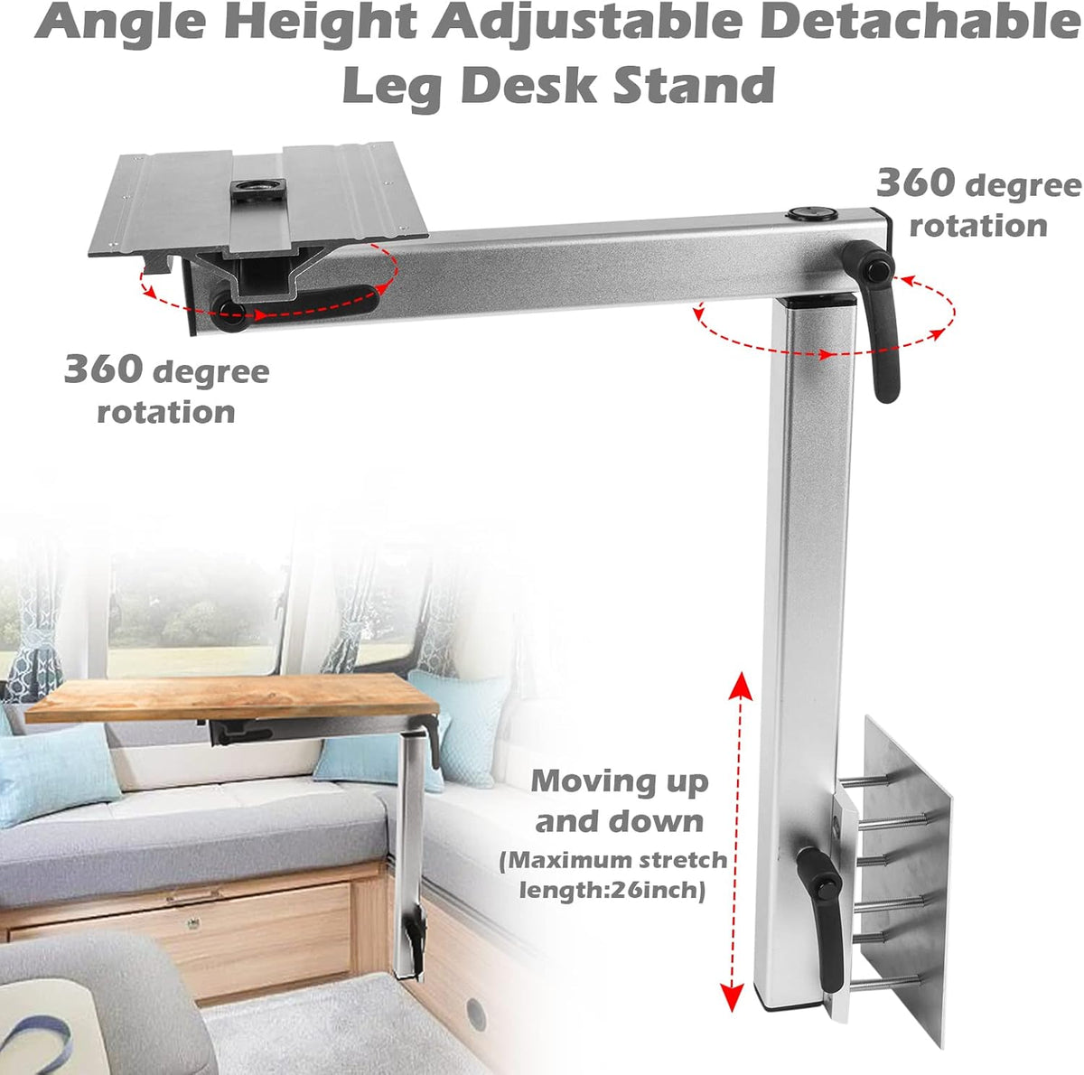 Removable Rotatable Aluminum Alloy Table Frame M34422