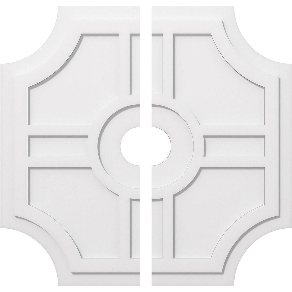 Contemporary PVC Ceiling Medallion (36x22OD x 5x22ID x 12x22C - Two Piece) D2565