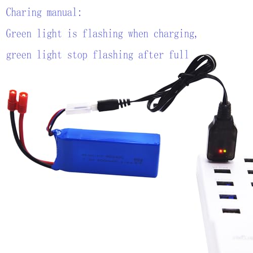 2 Pack 7.4V 2000mAh Lipo Battery and Charger Cable I700440
