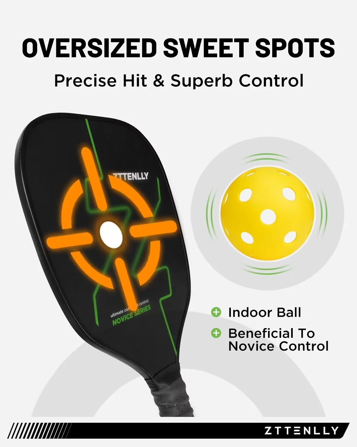 Pickleball Paddles Set of 2 with Carry Bag Wood Pickleball Rackets Y66127