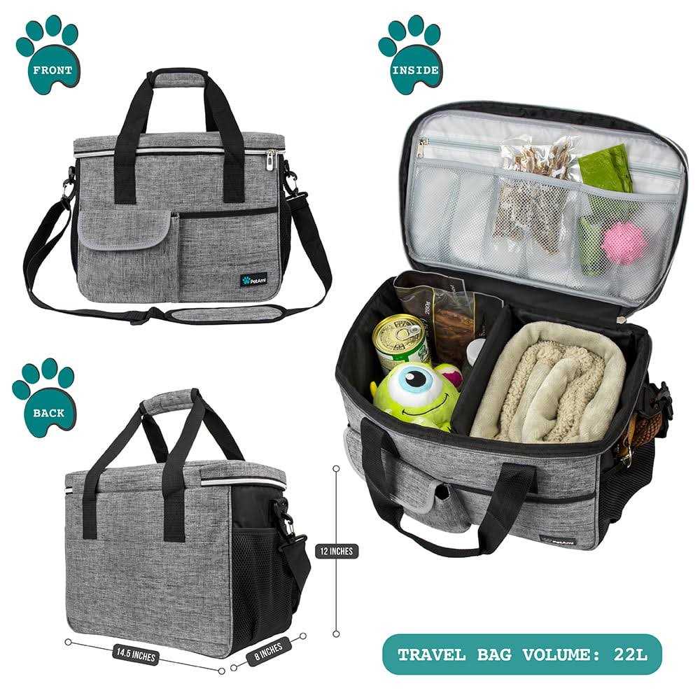 Dog Travel Bag with Food Container and Bowls T28762