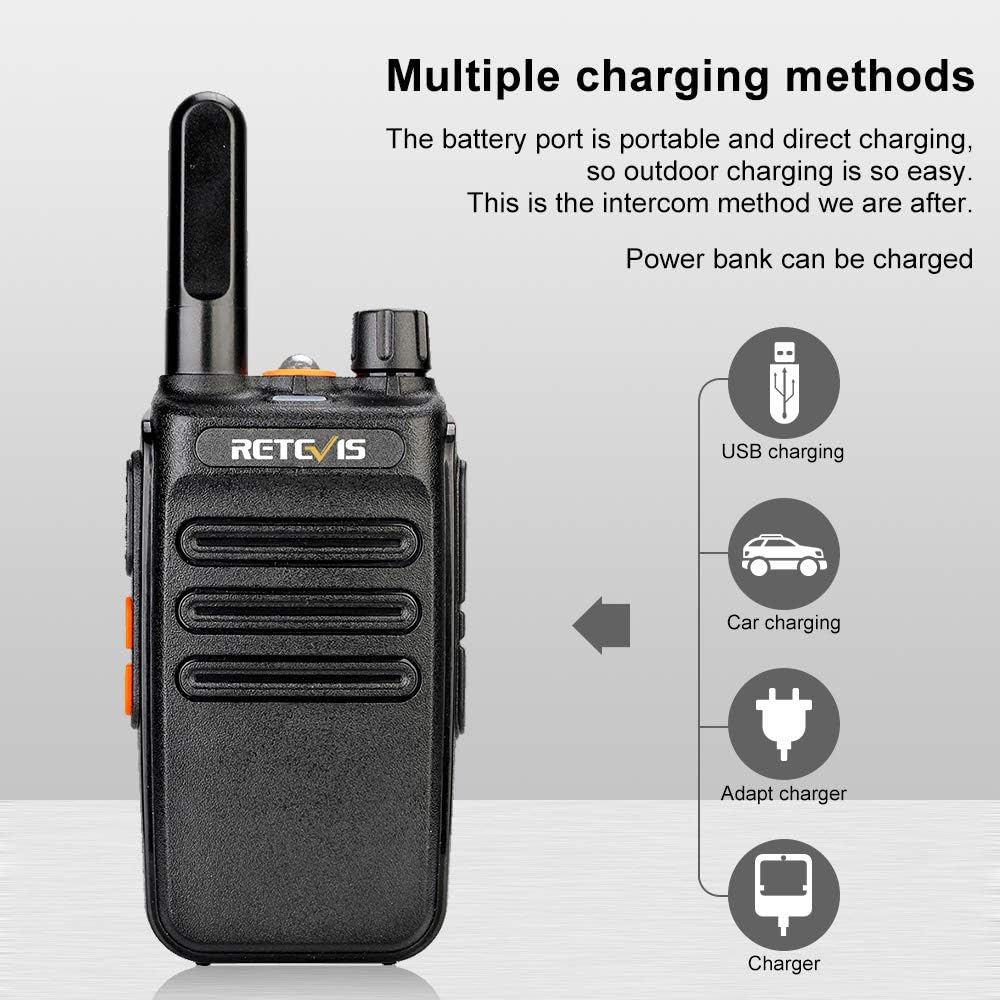 Walkie Talkie 6 Pack, Two Way Radios with Flashlight Z7508