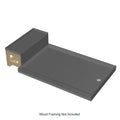 Single Threshold Shower Base with Bench and Drain Plate P903