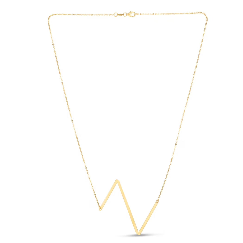 14k Yellow Gold Polished Initial z Necklace With Lobster Clasp 18 Inch B7025