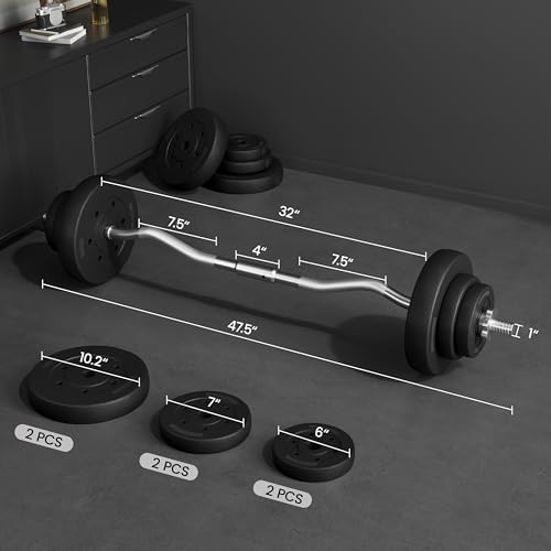 Barbell Set with Chrome Finish G977