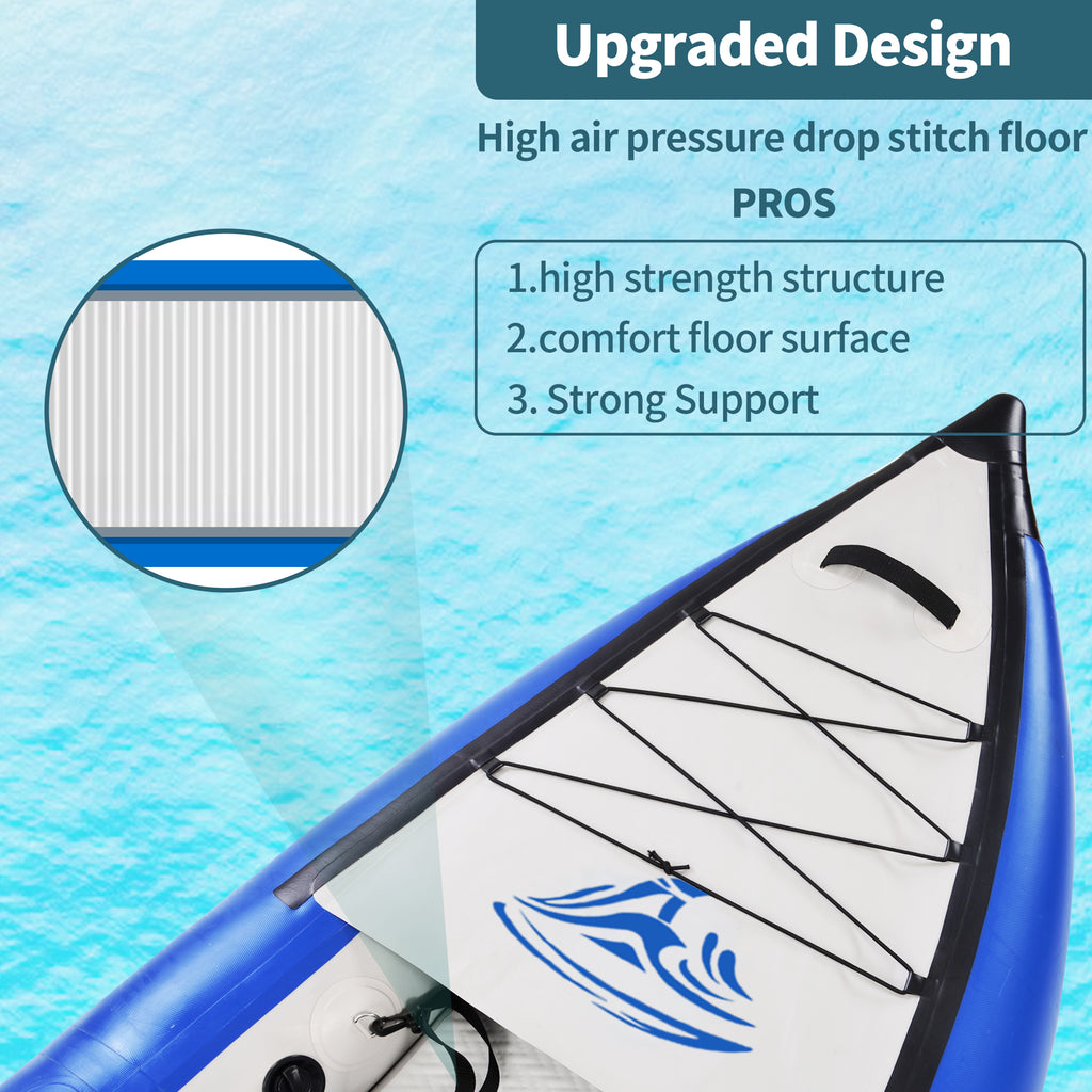 Inflatable Kayak Set with Paddle & Air Pump, Portable Tandem 2 Person Kayak Y655059