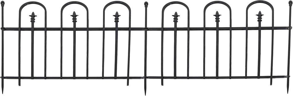 Black Steel Decorative Metal Garden Fence Panels and 3 Posts H793
